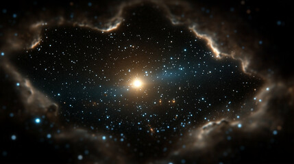 Galaxy amidst stars in vast space showcasing cosmic beauty and celestial wonders