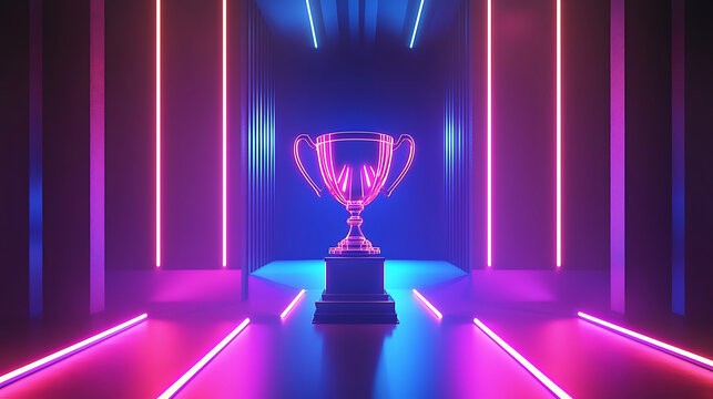 Unveiling the Essence of Esports Excellence: Immersive Digital Artwork of the Champion Trophy