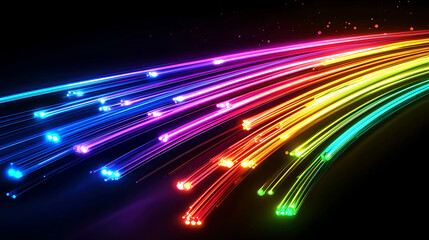 futuristic neon line race speed fiber optic internet
