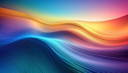 Obraz premium Chromatic Waves: Abstract art featuring vibrant, flowing waves of color, creating a dynamic and energetic visual experience. Perfect for designs needing a bold, modern aesthetic. 