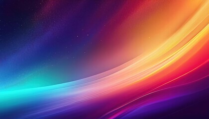 Obraz premium Abstract Gradient Flow: A vibrant, abstract background with a flowing blend of deep blue, teal, orange, and magenta hues. The smooth transitions create a dynamic and energetic composition. 