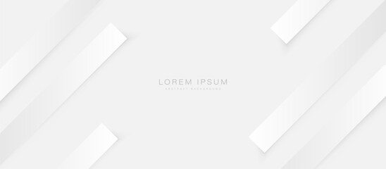 Minimal White Abstract Background with Diagonal Stripes
