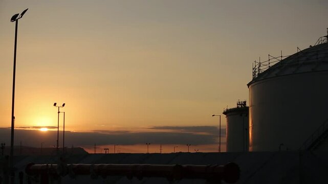 Oil industry plant. Oil refineries. Oilers
