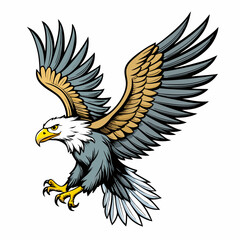 american eagle with flag