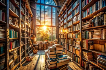 Fototapeta premium Urban Exploration Photography: Knowledge for All - Libraries & Education Against Poverty