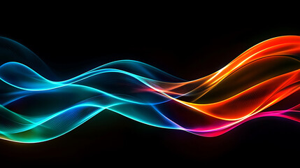 A stunning neon glowing abstract background
