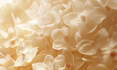 A close up of a bunch of white flowers
