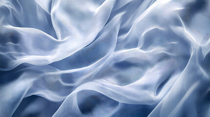 Obraz premium Blue abstract background with mesh, wavy cloth and smooth lines. Zephyrine. Illustration