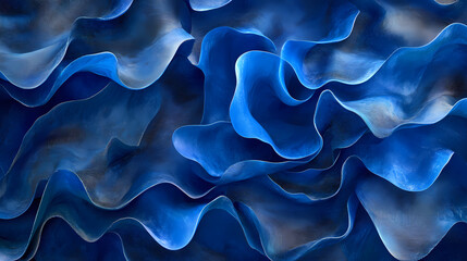 Obraz premium Cold blue air currents on a dark background 3d illustration. Zephyrine. Illustration