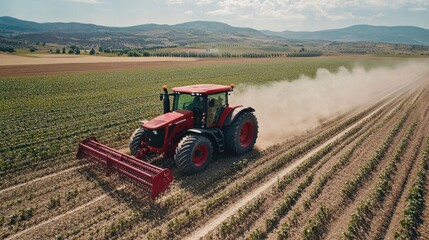 Obraz premium Turkey's modern tomato farming equipment, tailored for efficient harvesting