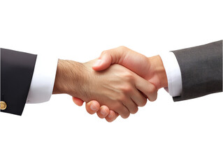 Close-Up Handshake Isolated on Transparent Background for Business Use