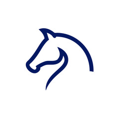 Fototapeta premium Minimalist Horse Head Icon for Modern Branding.