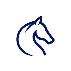Minimalist Horse Head Icon for Modern Branding.