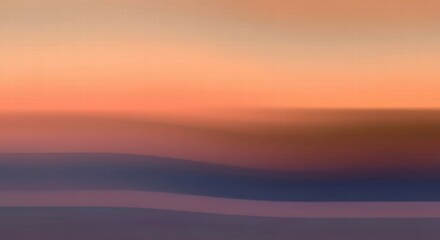 Fototapeta premium Sunset Hues: A serene abstract background with soft, gradient hues of orange, pink, and blue evoke a calming and tranquil atmosphere. Perfect for minimal design projects. 