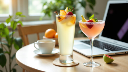 "Relaxing Summer Friday Workplace Setting"