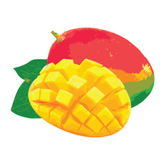 Illustration of fresh fruit hand-drawn vector