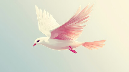 Obraz premium A stylized, minimalistic depiction of a zephyr. Zephyrine. Illustration