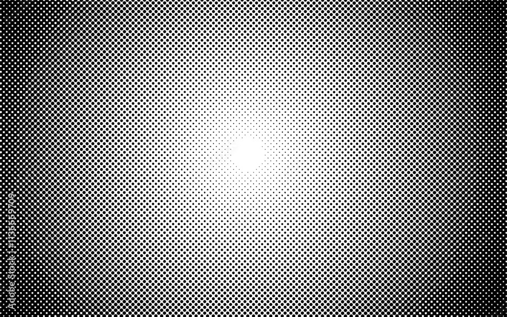 Aufkleber halftone dot pattern background. abstract geometric design with black-and-white textured circles, co