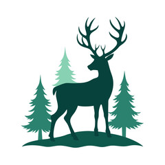deer silhouette vector deer, animal, reindeer, silhouette, isolated, vector, mammal, illustration, nature, wild, antler, wildlife, stag, white, antelope, cartoon, horn, horns, black, elk
