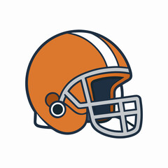 American football helmet vector  illustration 
