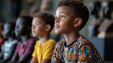 Curious African Children Museum Exhibit Cultural Diversity Education