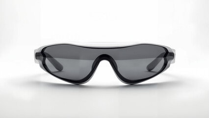 Conceptual Design of Futuristic Sunglasses: A Harmonious Blend of Style and Functionality on a Stark White Background