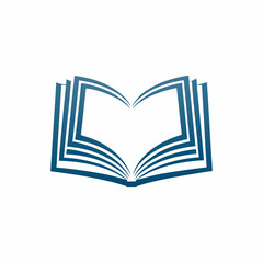 Minimalist Open Book Icon for Educational Branding