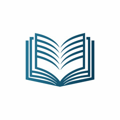 Minimalist Open Book Icon for Educational Branding
