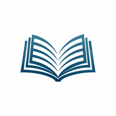 Minimalist Open Book Icon for Educational Branding