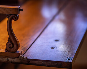 decor monogram on old table