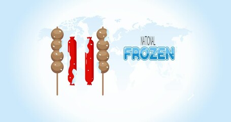 national frozen food day motion video, ideal for national frozen food day celebration