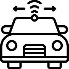 auto pilot icon illustration design with outline