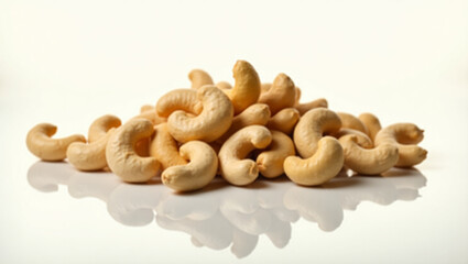 Fototapeta premium Cashews: Delicious, crunchy, and nutritious nuts. Perfect for healthy snacking, cooking, or gourmet treats. Enjoy roasted, salted, or raw for any occasion.