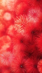 A vibrant abstract background featuring clusters of fluffy red bursts, creating a warm and dynamic visual effect.