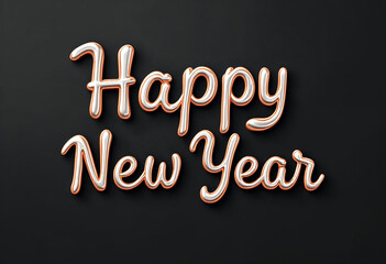 Obraz premium Happy New Year 3D Text Effect