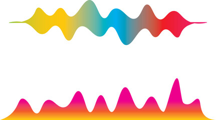 Neon music wave. Colorful music wave design.