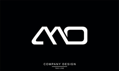 MO, OM Abstract Letters Logo Monogram Font Icon Design