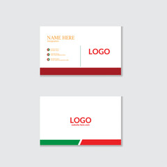 Creative and flat simple modern Clean Business Card Template Design
