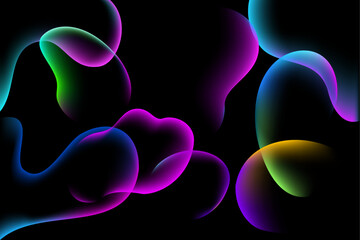 Naklejka premium abstract colorful bubble with gradient color for banner poster wallpaper and backdrop