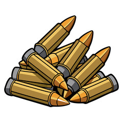 3d render of a set of bullets
