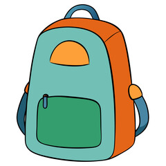 backpack isolated on white