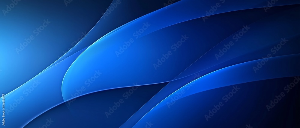 Aufkleber Blue background with a blue wave pattern. The blue color is very bright and the wave pattern is very sharp