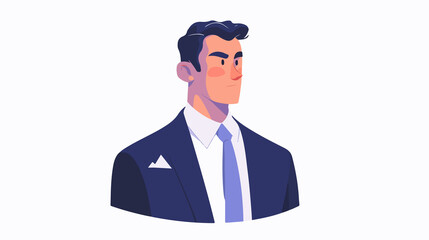 Isolated Boss Vector Line Icon on White Background