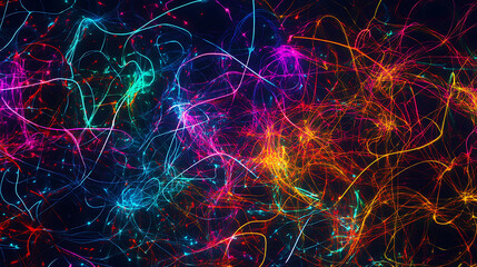 Obraz premium abstract background with glowing lines