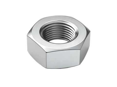 Hex Nut, Isolated on White Background PNG.AI GENERATED