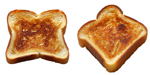 Toasted bread, transparent background.