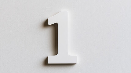 Minimalistic design featuring bold white number one on textured background, creating modern and clean aesthetic. Perfect for typography enthusiasts