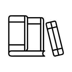 encyclopedia set icon, book lovers day line art, book lovers day icon - simple black line art icon of encyclopedia set, for book lovers day celebrations. book lovers day vector art.