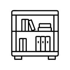 fiction section in library icon, fiction section in library vecto