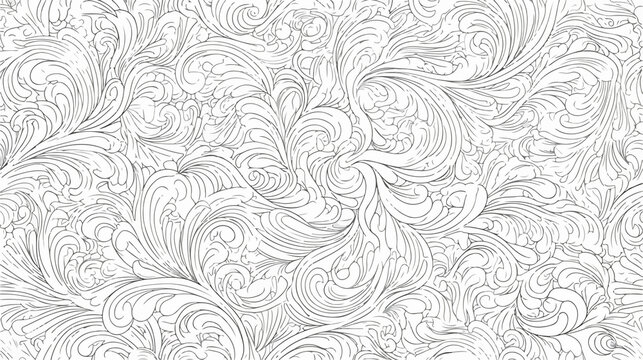 Luxury Line Art Vector Black and White Texture Background